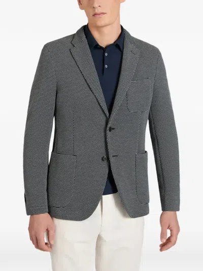 Slowear Micro-patterned Blazer In Blue