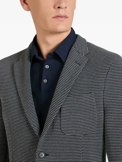 Slowear Micro-patterned Blazer In Blue