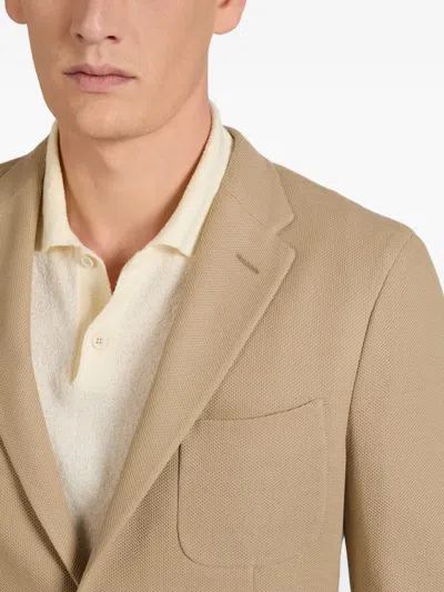 Slowear Single-breasted Blazer In Neutral