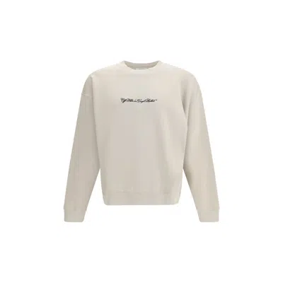 Off-white Script Arrow Crewneck Sweatshirt In Neutral