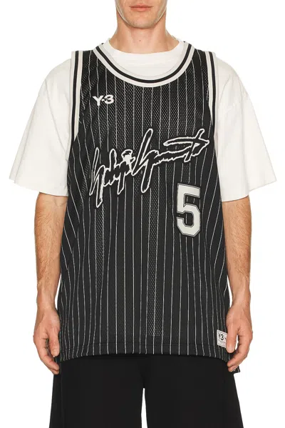 Y-3 Mens Black Elite 5 Basketball Woven Top Xl