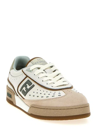 Fendi Woman Sneakers White Size 7 Calfskin In White
