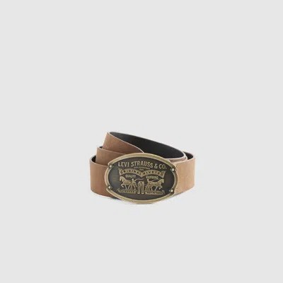 Levi's Billy Plaque Belt In Brown