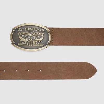 Levi's Billy Plaque Belt In Brown