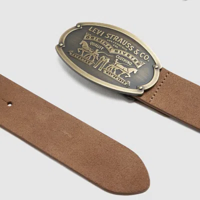 Levi's Billy Plaque Belt In Brown