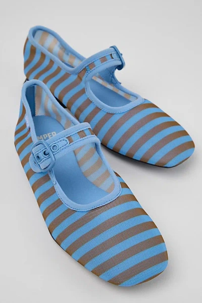 Camper Casi Myra Striped Buckle Ballet Flats In Multi