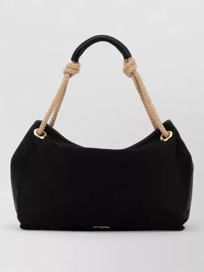 Prada Practical Fabric Shopping Handbag With 45 X 33 X 7 Cm Dimensions And 20 Cm Handle Drop In Black