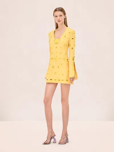 Alexis Eulia Mini Dress In Yellow In Multi