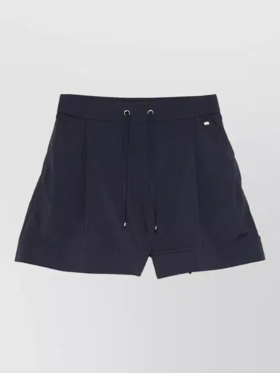 Herno Blue Solid Shorts In Black