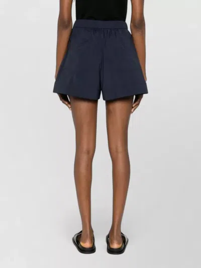 Herno Blue Solid Shorts In Black