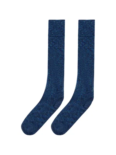 Redv Ribbed Socks In Blue