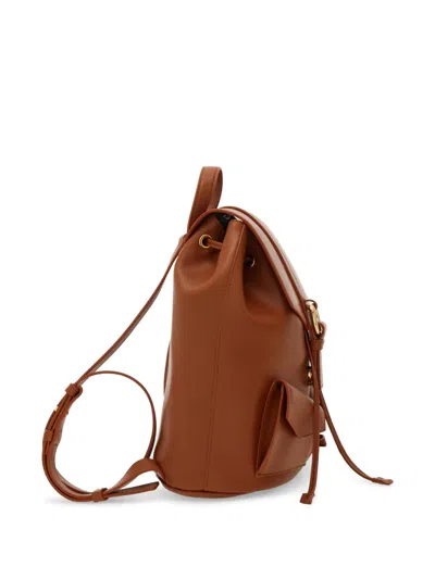 Ferragamo Medium Backpack In Brown