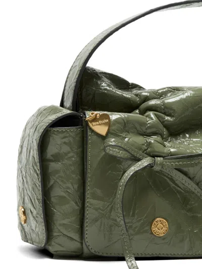 Acne Studios Drawstring Gathered Shoulder Bag In Green