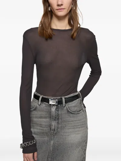 Acne Studios Long-sleeve Top In Brown