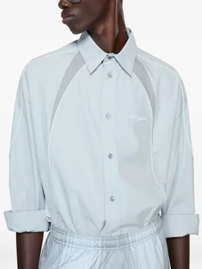 Acne Studios Button Piping Shirt In Blue