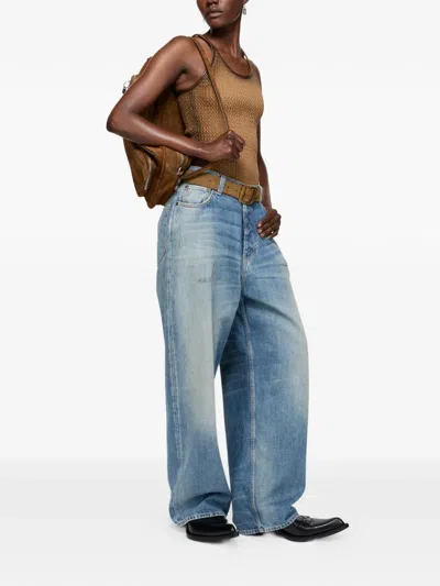 Acne Studios Loose-fit Patch Jeans In Blue