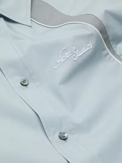 Acne Studios Button Piping Shirt In Blue