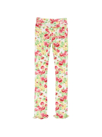 Acne Studios Floral Trousers In Multi