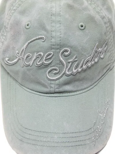 Acne Studios Embroidered Cap In Orange