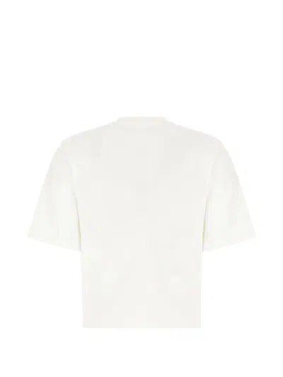 Off-white Regular Fit Cotton T-shirt With Printed Design In Neutral