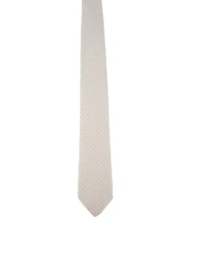 Corneliani Geometric-pattern Tie In Neutral