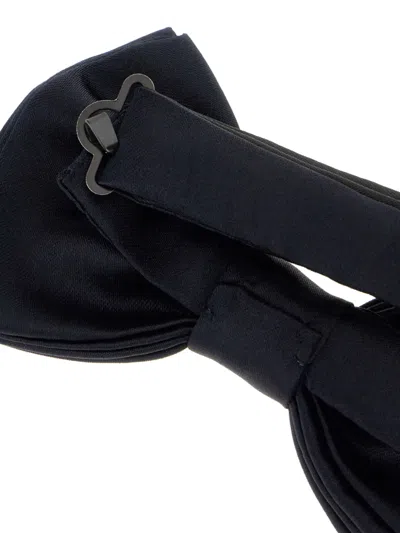 Corneliani Navy Bow Tie In Black