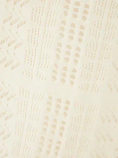 Malo Openwork Sleeveless Dress In Neutral