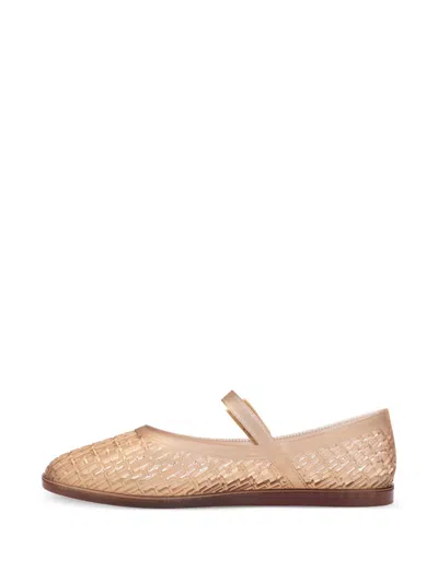 Melissa Harper Buckle-strap Ballet Flats In Brown