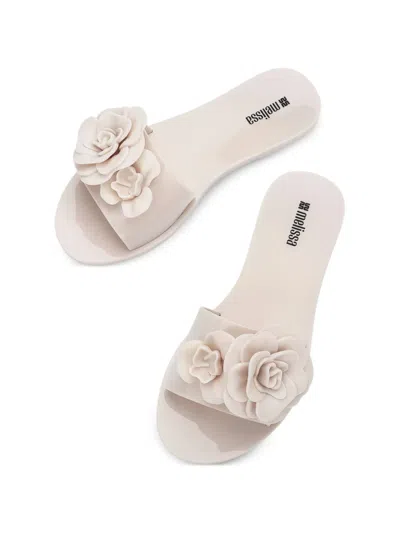 Melissa Babe Petals Slide Sandal In Neutral