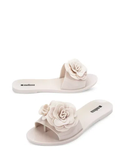 Melissa Babe Petals Slide Sandal In Neutral