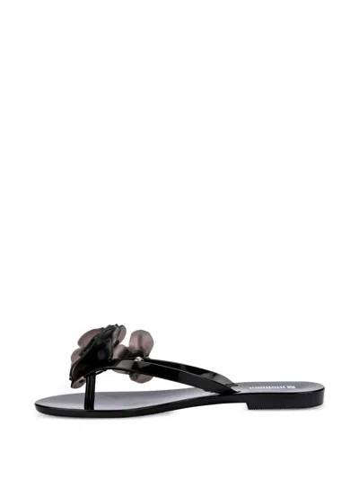 Melissa Harmonic Springtime Flip-flops In Black