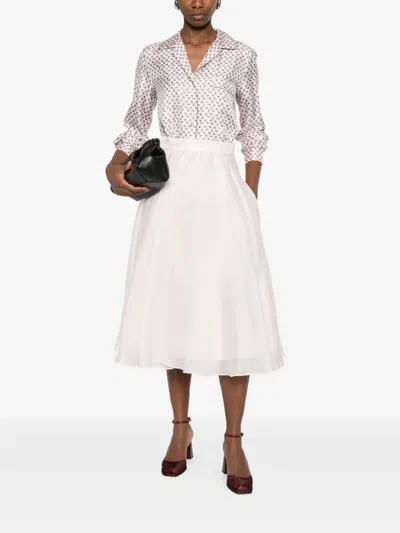 Max Mara Silk A-line Skirt In Pattern