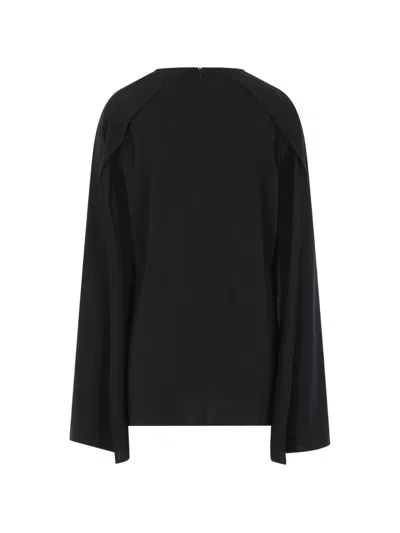 Plan C Scarf Blouse In Black