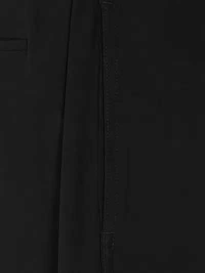 Plan C Drawstring Palazzo Pants In Black