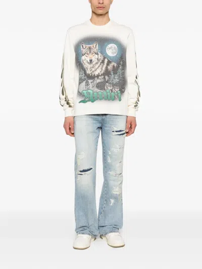 Amiri Distressed Jeans In Blue
