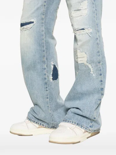 Amiri Distressed Jeans In Blue
