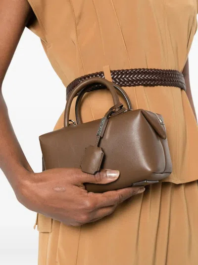 Max Mara Top Handle Satchel In Brown