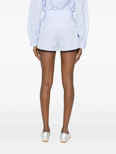 Frame Button Striped Shorts In Blue
