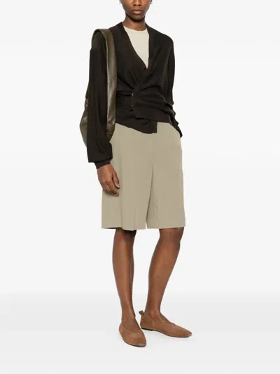 Lemaire Buttoned Cardigan In Brown
