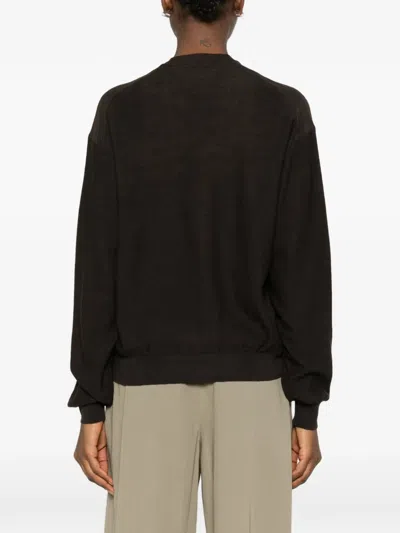 Lemaire Buttoned Cardigan In Brown