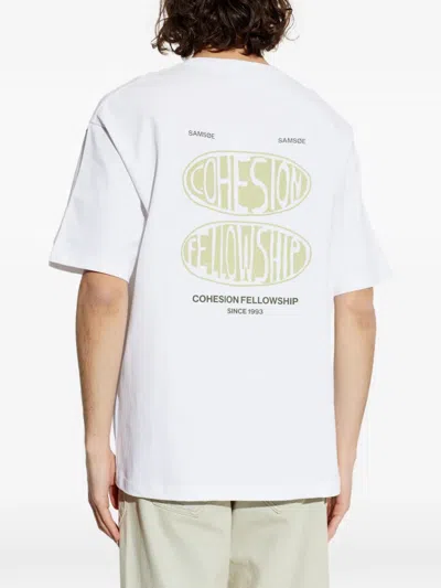 Samsoe & Samsoe Sacohen Graphic-print T-shirt In White