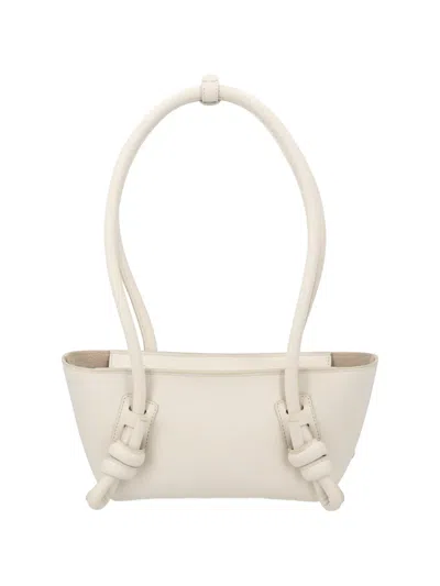 Hereu Mini Fleca Calf Leather Shoulder Bag In Neutral