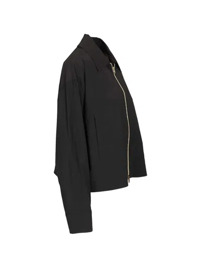 Herno Collared Zip Jacket In Black