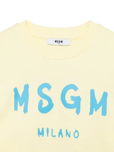 Msgm Logo Sweatshirt In Neutral