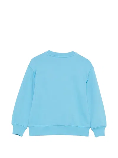 Msgm Logo Sweatshirt In Blue