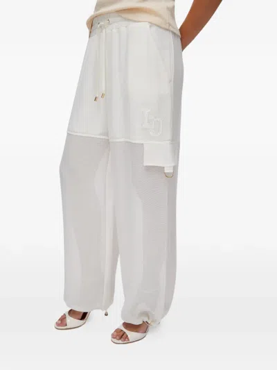 Liu •jo Mesh-design Cargo Trousers In Multi