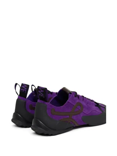 Loewe Suede Grip Sneakers Pull Tab Rubber Sole In Multi