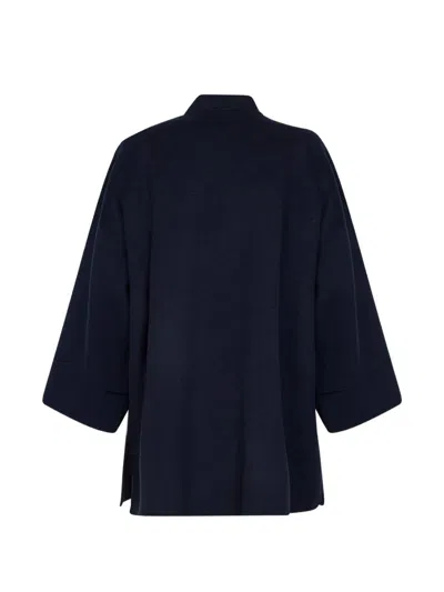 Weekend Max Mara Patch-pocket Coat In Blue