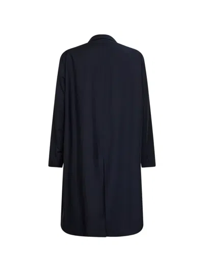 Jil Sander Lapel Button Coat In Blue