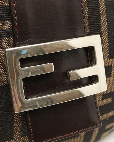 Fendi Zucca Half Moon Bag In Multi
